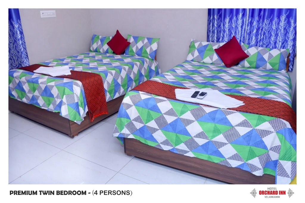 Spacious family hotel room in Velankanni